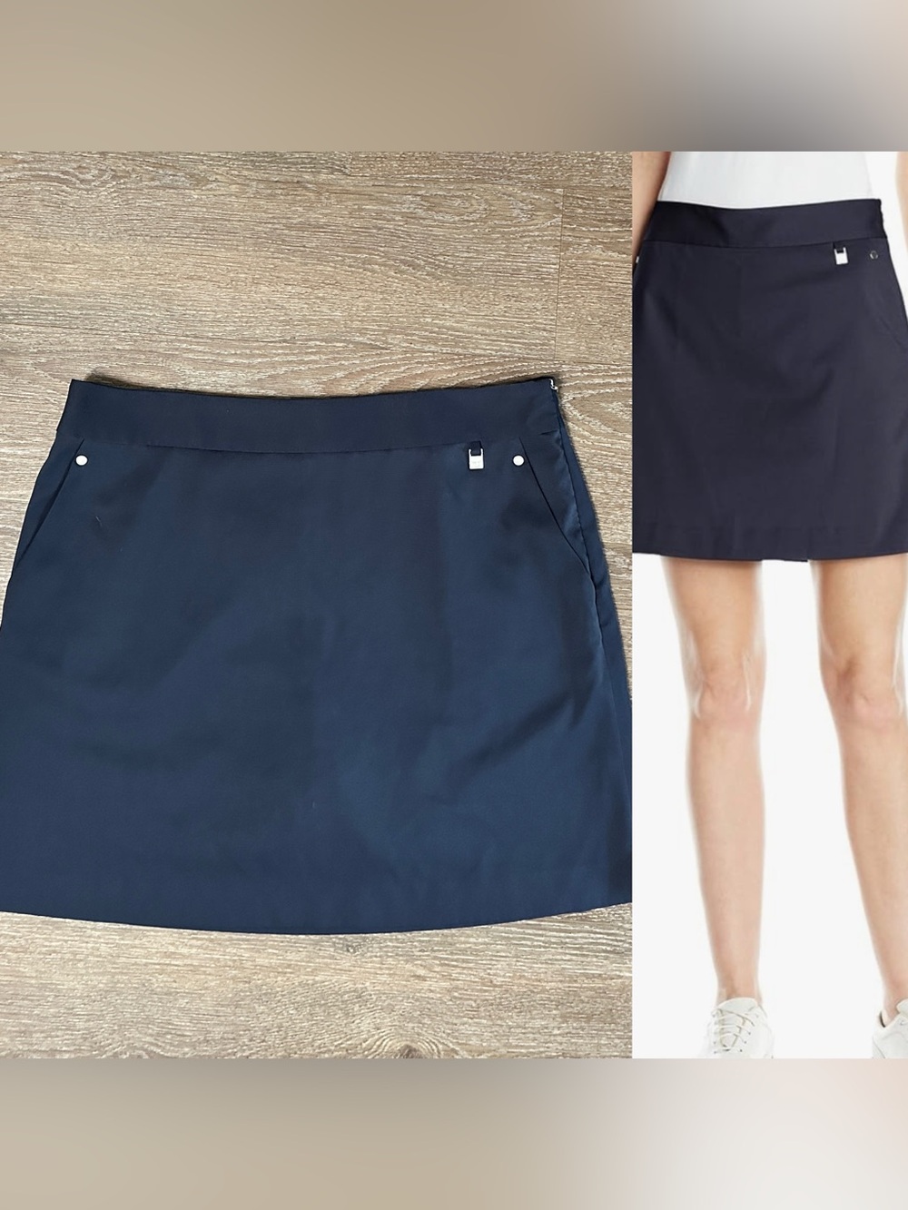 CUTTER & BUCK CB DRYTEC Navy Blue Skirt Skort Golf Boating Size 14
EUC